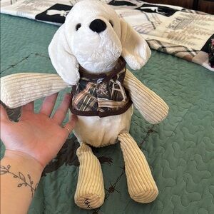 Scentsy Cream Plush Toy with Brown Camo Vest